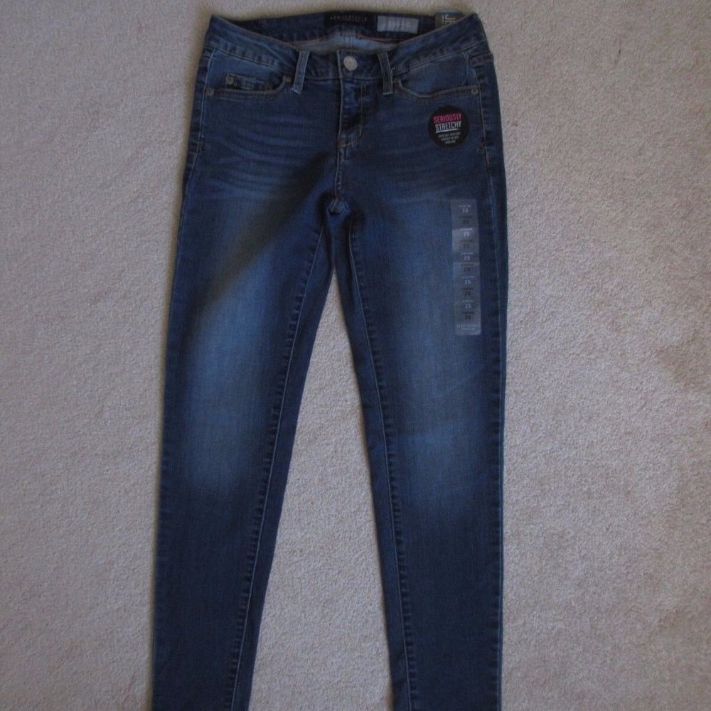 JEANS - Aeropostale - Jegging - Medium Blue - Stretchy - Sz 2 Short - NWT